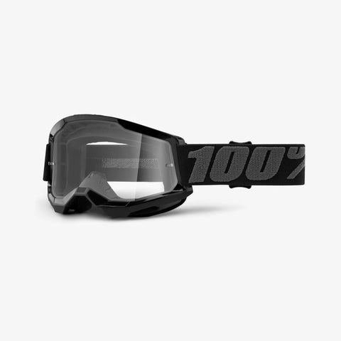 100% Strata 2 Goggles - Black - Clear Lens