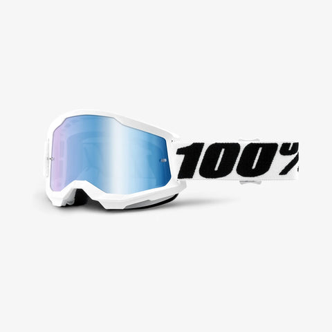 100% Strata 2 Goggles - Everest - Blue Mirror Lens