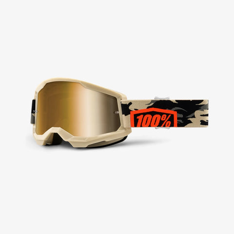 100% Strata Goggles - Kombat - True Gold Lens