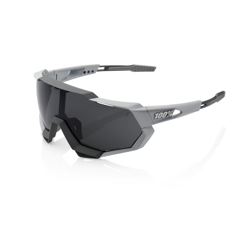 100% Speedtrap - Soft Tact Stone Grey - Smoke Lens